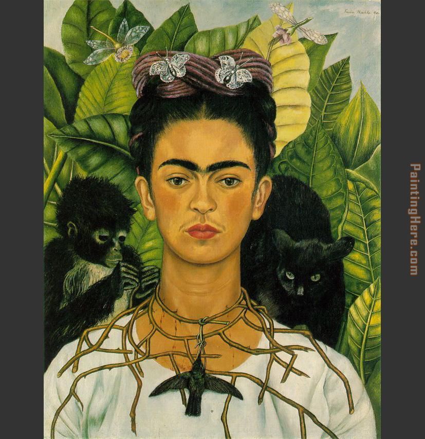 Self Portrait 1-1940 painting - Frida Kahlo Self Portrait 1-1940 art painting Self Portrait 1-1940 painting - Frida Kahlo Self Portrait 1-1940 art painting
